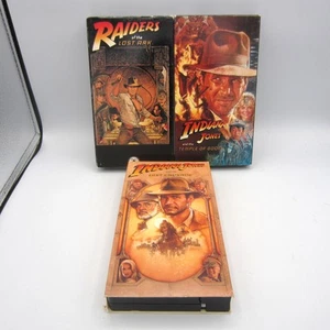 Indiana Jones Trilogy 1,2 &3 (1989) VHS Last Crusade, Temple of Doom, Raiders - Picture 1 of 10