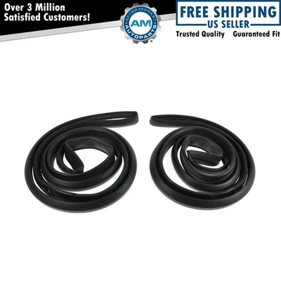 Front Door Seals Rubber Weatherstrip Pair Set for Pontiac Buick Chevy - Image 1 of 2