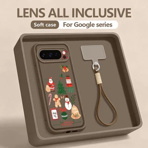 For Google Pixel 10 9 Pro 8 9 Pro XL 8A 7A Christmas Lanyard Silicone Case Cover - Picture 1 of 14