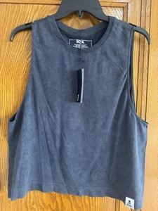Soul Womens Seamless Crew Neck Sleeveless Pullover Gray Cropped Tank Top Size S - Picture 1 of 9