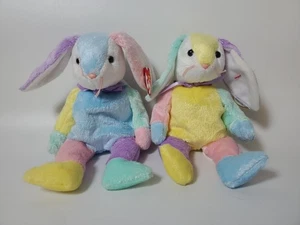 Ty Beanie Baby Babys Two Dippy 2002 Hase Plüsch - 2 Farbvarianten - Bild 1 von 9