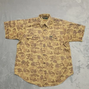 Vintage Wolverine Shirt Mens XL Brown Duck Camo Safari Twill Made in USA Hunting - Picture 1 of 12
