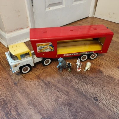 Camión de colección de acero prensado 24" Triang Hi-way Big-Top Circus sin restaurar Foto 1 de 4