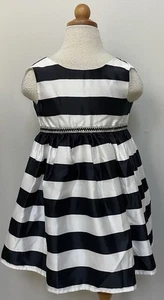 Vestido Blueberi Boulevard Niñas 3T Ocasión Especial Negro/Blanco Rayas - Imagen 1 de 7