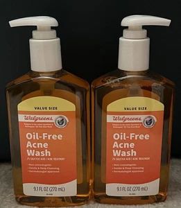 Oil Free Acne Wash Walgreens Like Neutrogena 9.1oz each 2 pack  Exp 11/25 - Picture 1 of 3