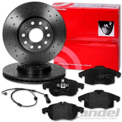 BREMBO Perforado Discos de Freno 285mm + Pastillas Delanteras para Opel Vectra - Imagen 1 de 4