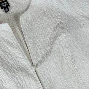 Giacca trapuntata EILEEN FISHER donna 3X panna lino italiano cotone bottoni nodo - Foto 1 di 11