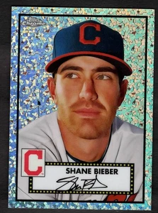 2021 Shane Bieber Topps Chrome Platinum Mini Diamond /70 Guardians #190 - Picture 1 of 2