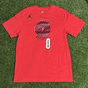 Maglietta Damian Lillard Portland Trailblazers Nike Swoosh NBA Basketball Jersey M - Foto 1 di 8