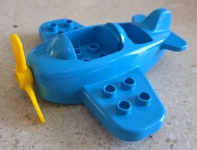 LEGO DUPLO - YELLOW PROPELLER CELESTIAL PLANE - 10804 - JUNGLE JUNGLE - VINTAGE USED