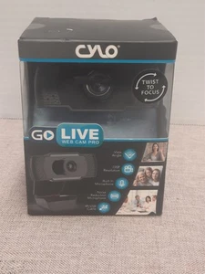 CYLO Go Live Pro Webcam for PC with Microphone Camera 720P - Picture 1 of 3