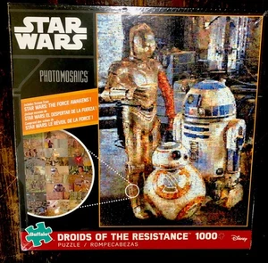 C3PO & R2-D2 1000 Teile Puzzle Star Wars Photomosaics Droiden Widerstand - Bild 1 von 6