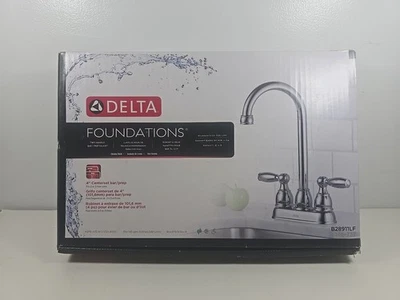 Delta B28911LF Foundations Two Handle Bar/Prep Faucet - Chrome - Image 1 of 4