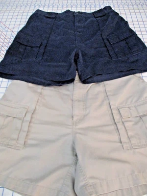 Lote 2 Pantalones Cortos de Carga WEEKENDER Talla 38 Para Hombre 6 Bolsillos/Espalda Elástica: Beige+Azul Marino #3 Foto 1 de 4