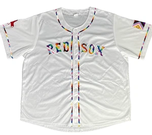 Boston Red Sox Pride Month Jersey 2023 Baseball Sz XL White Rainbow Flag LGBT - Picture 1 of 7
