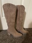 Sparkly tan knee high Boots NWOT