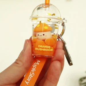 Maple Story Keyring Orange Mushroom  Only, Juice Waterball Keyring(1EA, Orange) - Picture 1 of 10