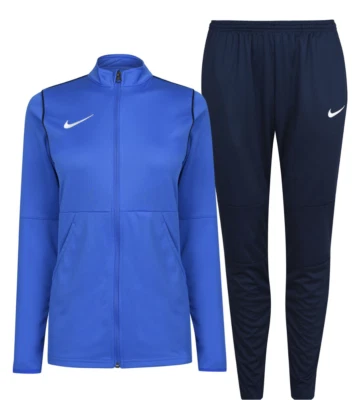 Nike Chándal de Mujer Chándal Azul Blanco Chaqueta Y Pantalón Tamaño L, XL - Imagen 1 de 3