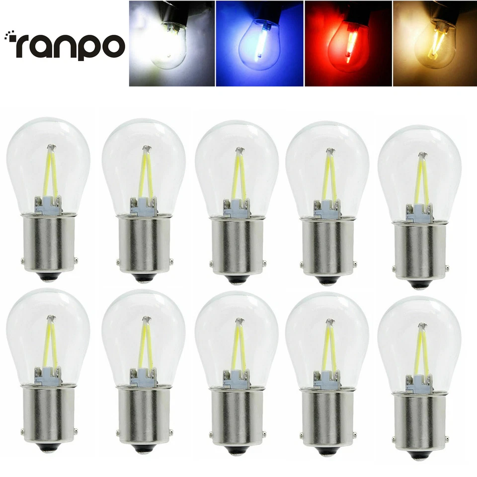 10PCS LED Turn Signal Reverse Light 2W 1156 BA15S Backup Lamp Bulbs DC 12V-28V - Image 1 of 4
