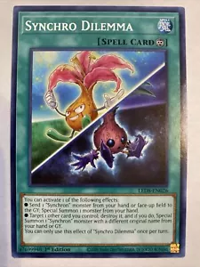Yugioh LED8-EN026 Synchro Dilemma 1st Edition Rare Spell Card - Picture 1 of 1
