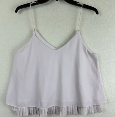 Paper Crane Spaghetti Strap Crop Top Womens Large Ivory - Image 1 of 4