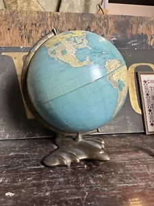 Art Deco World Globe on Airplane Base by Weber Costello Office Library Study - Picture 1 of 8