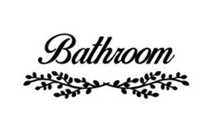 Pegatina de vinilo autoadhesiva con flores de baño, calcomanía pegatina de puerta - Imagen 1 de 6