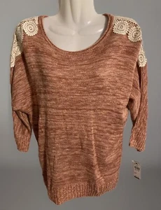 New Directions Talla M Mujer Color Rosa Manga 3/4 Suéter Acrílico Top NUEVO - Imagen 1 de 9