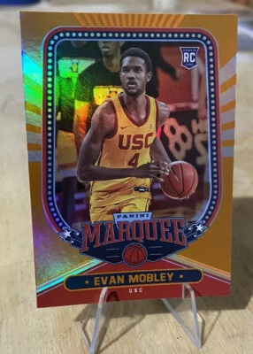Evan Mobley 2021 Chronicles Draft Picks ORANGE Parallel MARQUEE Insert ROOKIE - Image 1 of 4