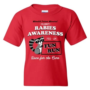 Rabies Awareness Fun Run - Funny TV Comedy Running Youth T Shirt - Picture 1 of 33