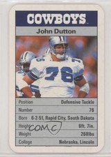 1987 Ace Fact Pack Dallas Cowboys John Dutton