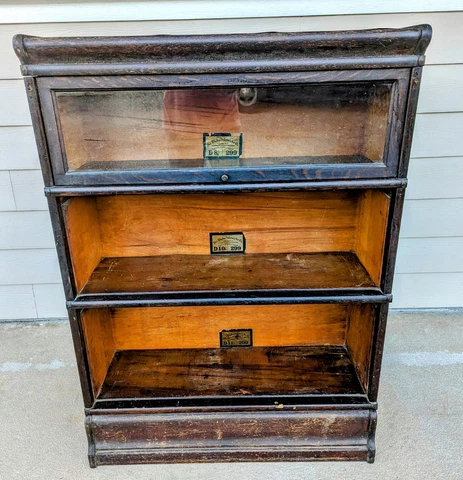 Antique Oak Globe Wernicke Stacking Bookcase All Grade 299 Cover