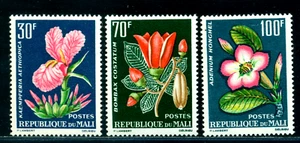 Mali 1963 Blumen, Blumen, Fleurs, Adenium, Bombax, Gewürzlilie, Mi.78, MNH - Bild 1 von 1
