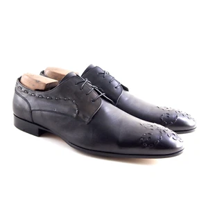 Officine Creative Derby Oxford Bordado Gris Cuero Hombre Talla US 10 Eu 43 - Picture 1 of 13