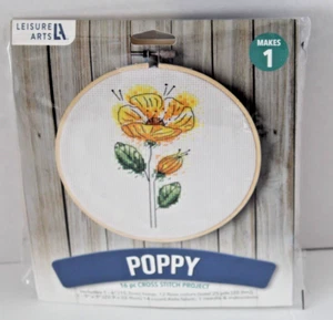 Leisure Arts 16-teiliges Kreuzstichprojekt "Mohnblume" entworfen von Lee Fisher - Bild 1 von 5