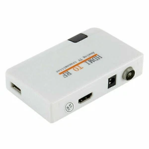 HDMI zu RF Koaxial Konverter Box Adapter mit Fernbedienung für TV, EU-Stecker - Bild 1 von 6