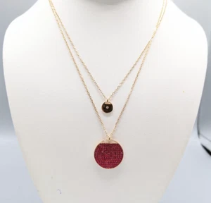 Swarovski 5472448 Ginger Pendant Double Strand Fuchsia Necklace - Picture 1 of 4