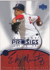 PEDRO MARTINEZ AUTO SIGS Upper Deck Baseball Card BOSTON RED SOX MLB HOFer