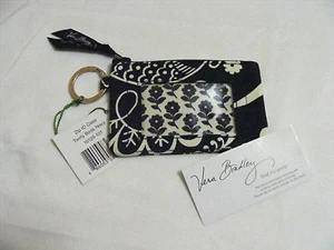 Vera Bradley TWIRLY BIRDS AZUL MARINO CREMALLERA IDENTIFICACIÓN MONEDA LLAVERO ESTUCHE para monedero bolso nuevo con etiquetas - Imagen 1 de 3