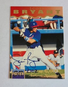 1995 Signature Rookies Scott Bryant Seattle Mariners 2702/6000 - Auto