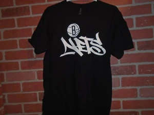 BROOKLYN NETS STADIUM GIVEAWAY TSHIRT ADULT MEDIUM BLACK TAG BRAND NEW W/O TAGS - Picture 1 of 2