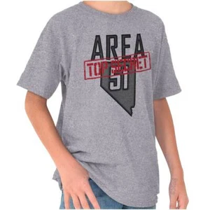 Area 51 Top Secret State of Nevada Youth Crewneck T Shirts Boy or Girl - Picture 1 of 3