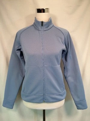 Salomon Fleece Lined Jacket Womens S Light Blue Zip Front Pockets Mock Collar - Image 1 of 4