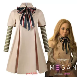 Kids Megan Dress Cosplay Girls Halloween Costumes Fancy Suit Movie Role-playing - Picture 1 of 12