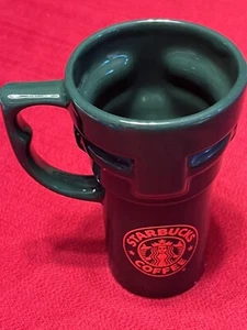 Tazza da viaggio Starbucks verde con ceramica oro logo sirena LEGGI DESCRIZIONE - Foto 1 di 5
