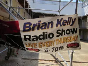 👀 BRIAN KELLY LSU HEAD FOOTBALL COACH RADIO SHOW BANNER 36x108 MAN CAVE 🏈 - Picture 1 of 3
