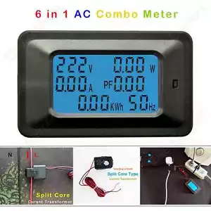 AC 6in1 Multimeter Voltage 250V Current 100A Split Core Current Transformer NEW - Bild 1 von 9