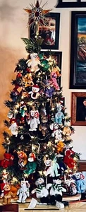 ALL NEW 6-Ty Jingle Beanie Babies (4' Christmas Tree showing beanies) MWMT's - Picture 1 of 8