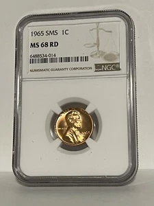 1965 Lincoln Cent NGC SMS 68 Red * Price Guide $1,000 - Superior Quality! * - Picture 1 of 2