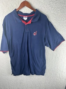 Cleveland Indians Chief Wahoo Polo Shirt Vintage Defunct Banned Logo Name MEDIUM? - Bild 1 von 9